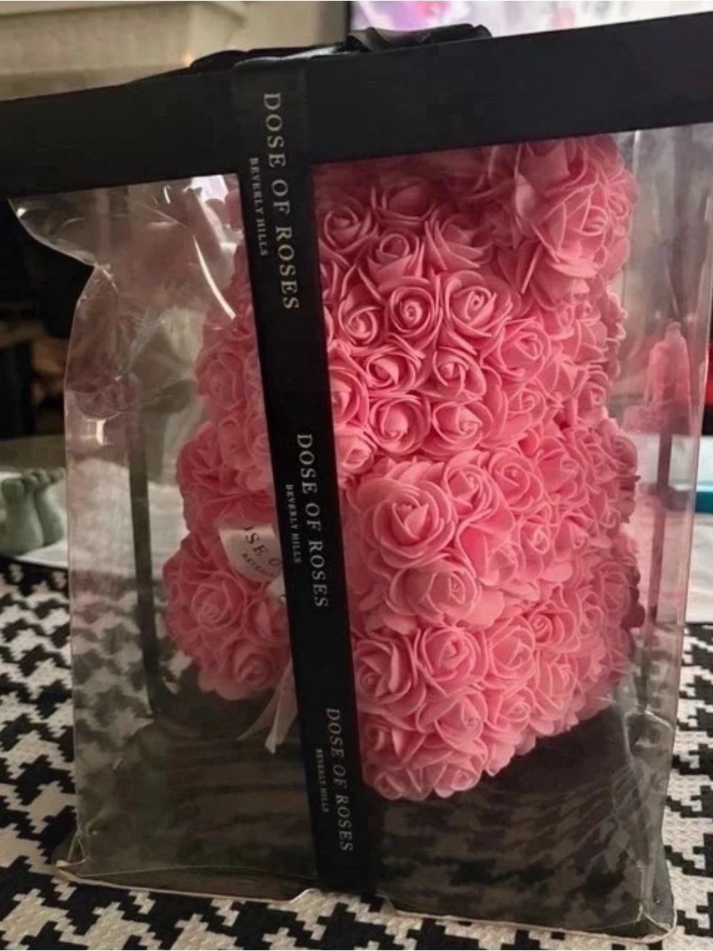Dose of Roses Beverly Hills Pink Rose Teddy Bear - Brand New (Damaged Box)